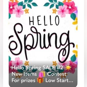Thursday @ noon pst HELLO SPRING!!! 🌸🌿 Low Starts 🌞 New items 🌸 Giveaway 🎁